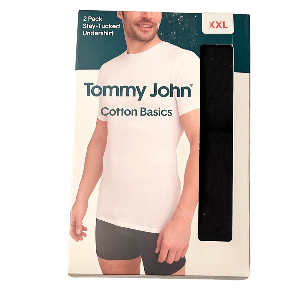 Tommy John 2 Pack Undershirts Black Size XXL NEW